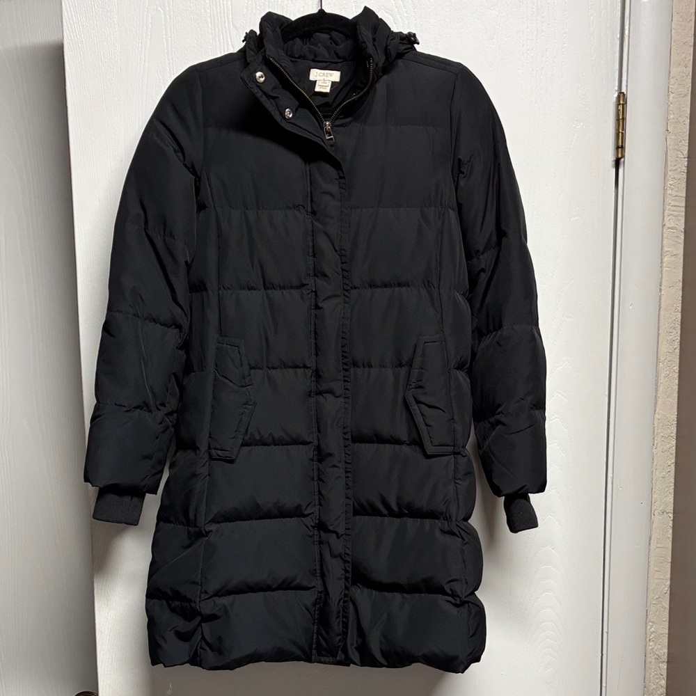 J. Crew Women's Classic Black Puffer Jacket